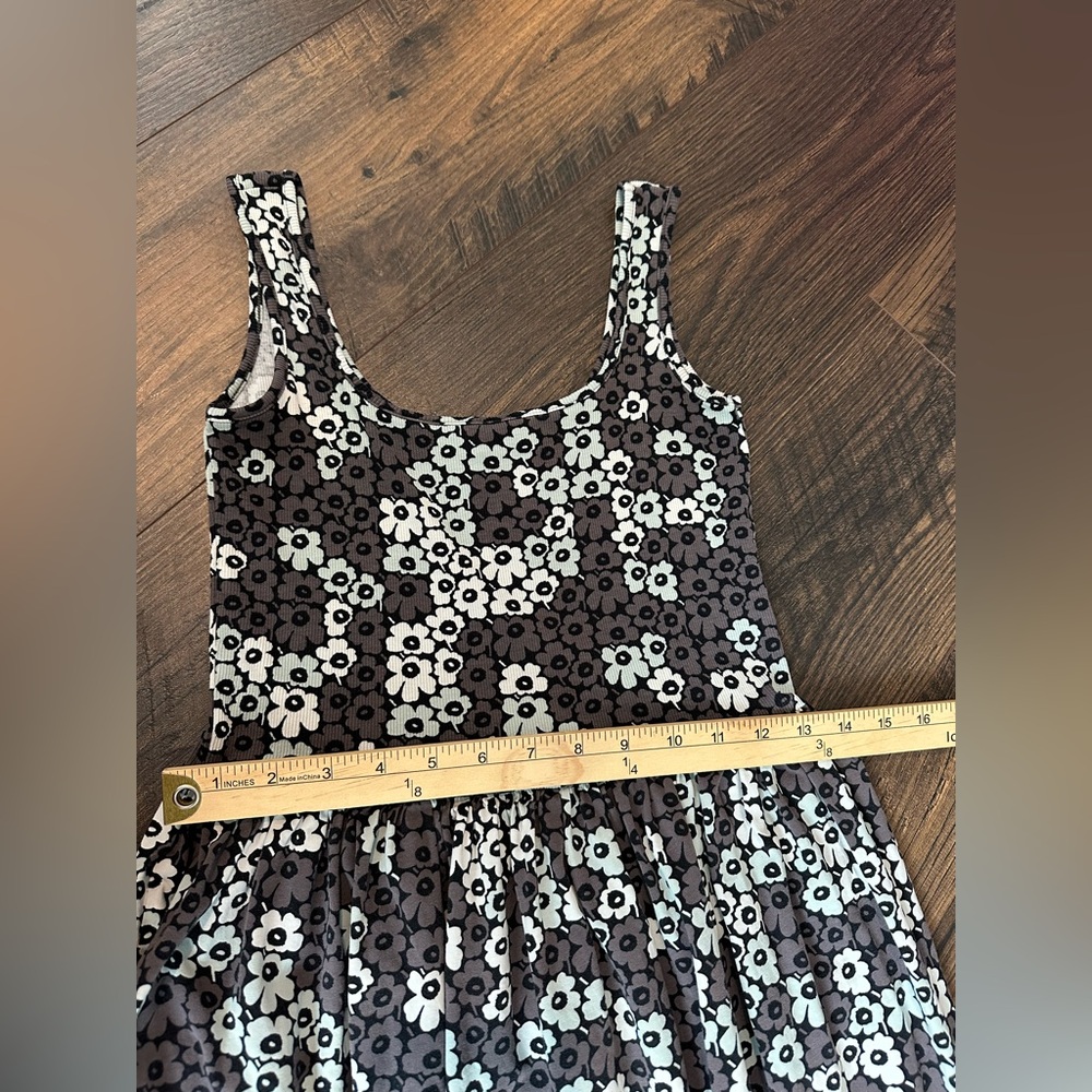Anthropologie Black and White Floral Midi Dress - Picture 10 of 10